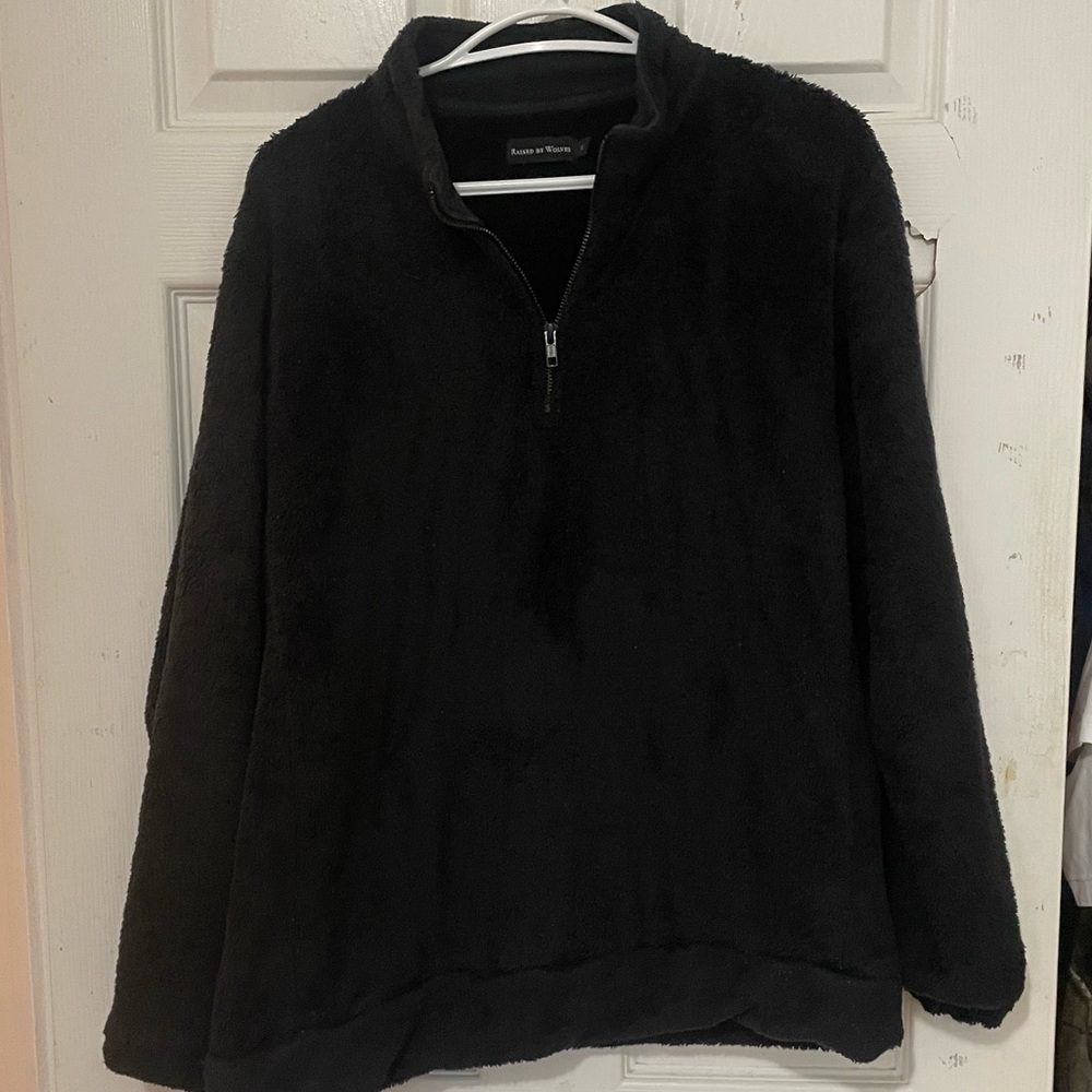 Raised By Wolves Quarter Zip Sherpa Fur Sweater